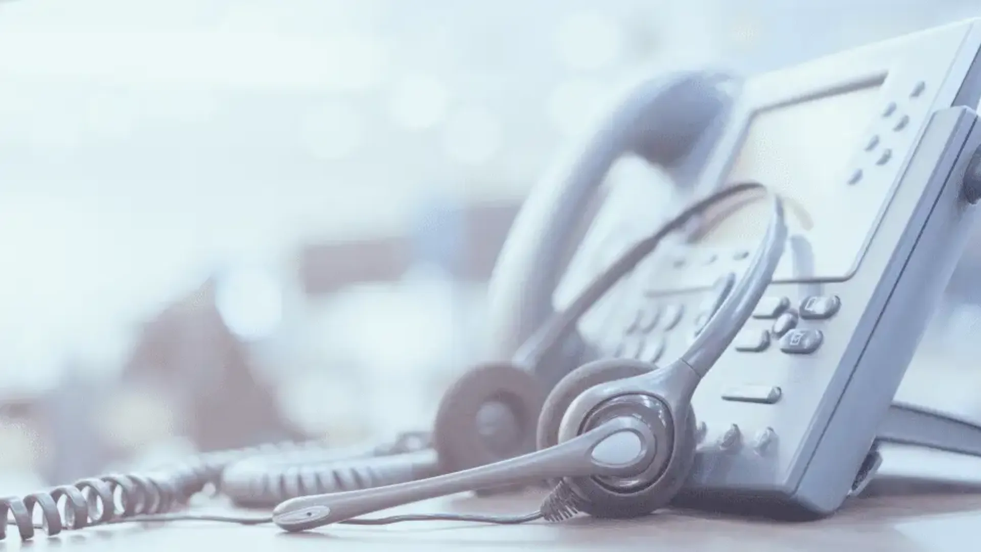 Desk phone with headset